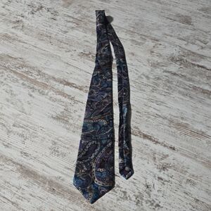 Paisley Blue and Black Men's Tie